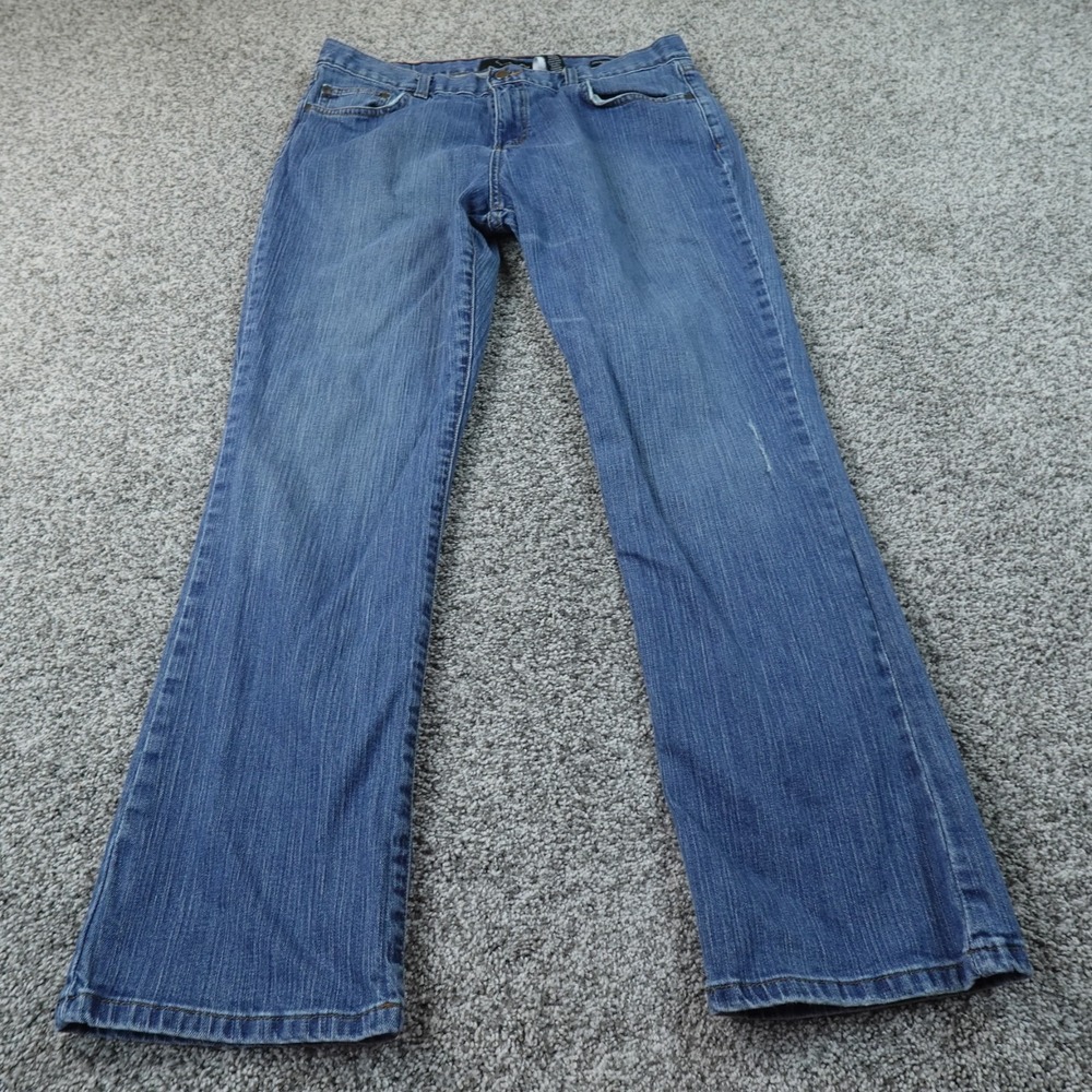 VTG Calvin Klein Jeans Womens 16 Blue Denim Pants Low Rise Bootcut Stretch Y2K